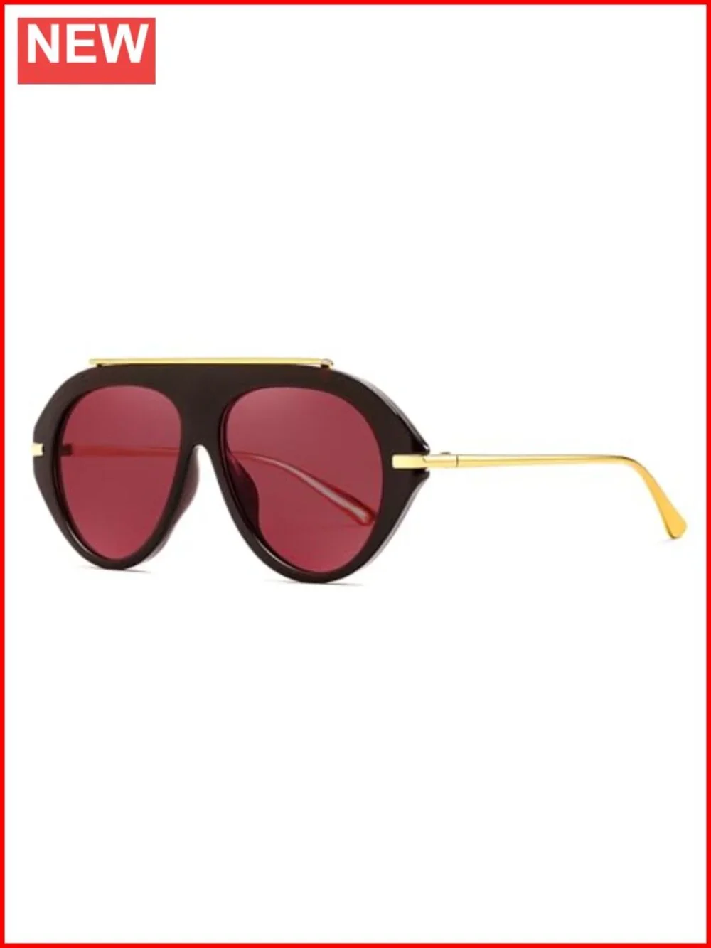 Retro Aviator Sunglasses Oversized 70s Vintage Metal Frame